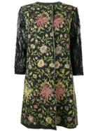 By Walid Floral Embroidered Coat - Black