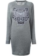Kenzo 'tiger' Sweatshirt Dress, Size: Medium, Grey, Cotton