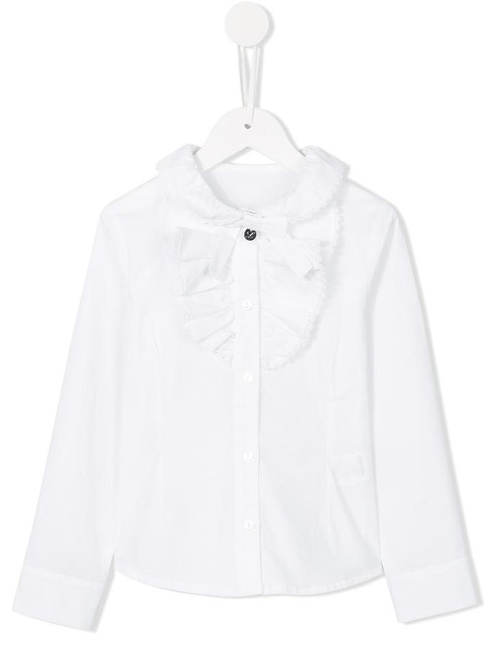 Lapin House Ruffle Bib Shirt, Girl's, Size: 8 Yrs, White