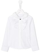 Lapin House Ruffle Bib Shirt, Girl's, Size: 8 Yrs, White