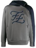 Fendi Karligraphy Logo Hoodie - Grey