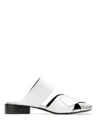 Gloria Coelho Panelled Mules - White