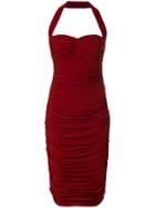 Norma Kamali Halter-neck Bill Dress - Red