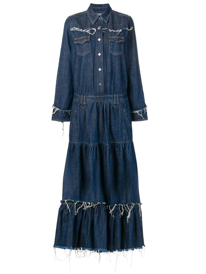 Alanui Denim Maxi Dress - Blue