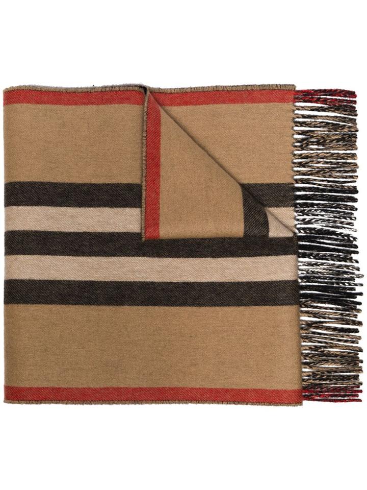 Burberry Striped Scarf - Neutrals