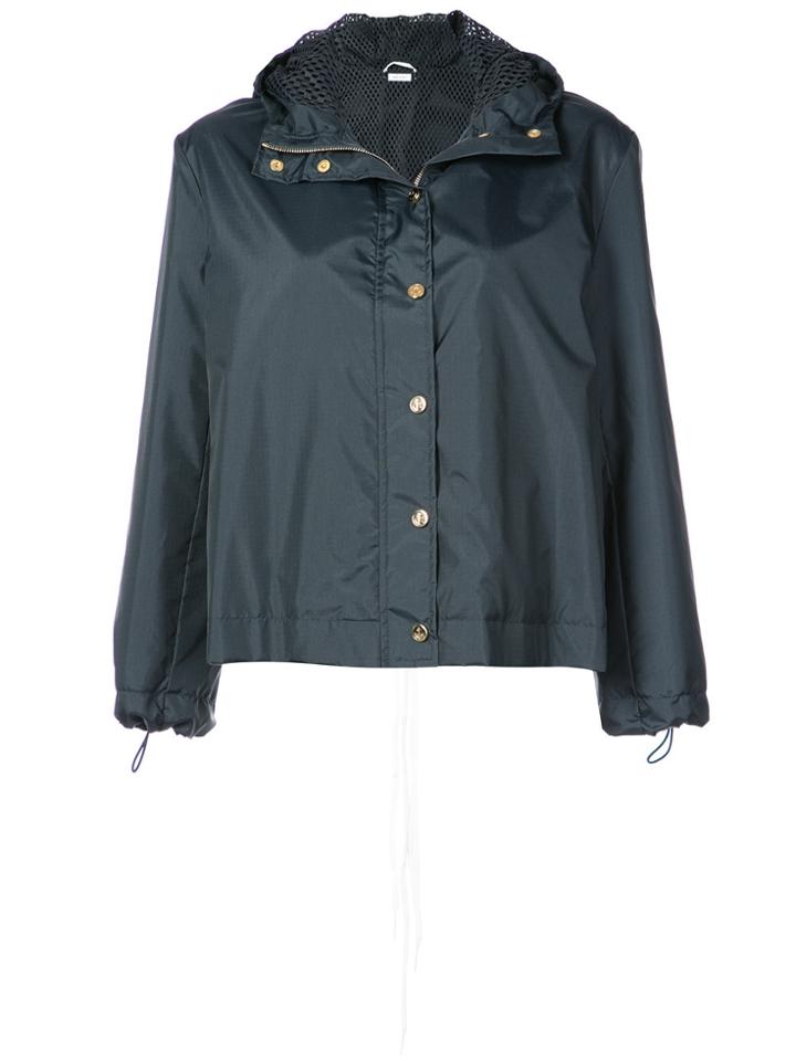 Thom Browne Cropped Lace-up Back Jacket - Blue