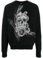Just Cavalli 'skull' Print Sweatshirt - Black