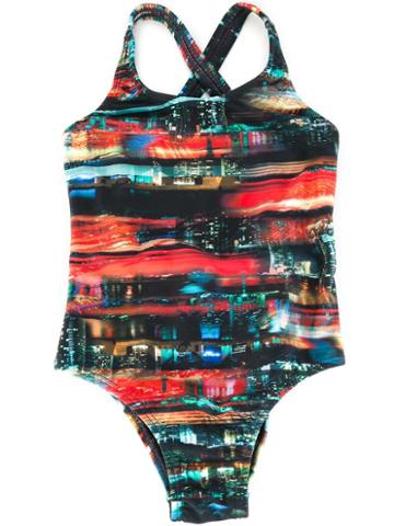 Lygia E Nanny Kids - Printed Swimsuit - Kids - Polyamide/spandex/elastane - 8 Yrs, Girl's, Blue