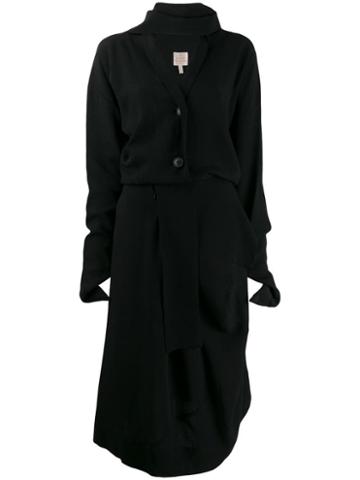 Vivienne Westwood Pre-owned Tie Scarf Buttoned Dress - Black
