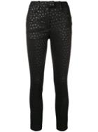 Dondup Circle Embroidered Skinny Trousers - Black