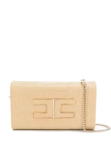 Elisabetta Franchi Studded Crossbody Bag - Gold