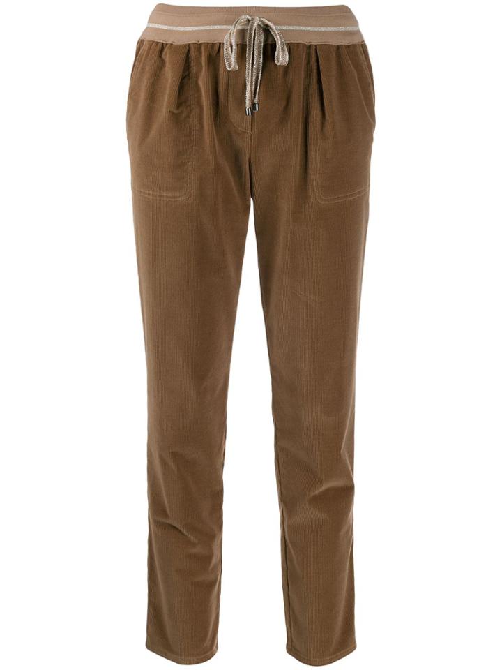 Lorena Antoniazzi Cropped Corduroy Trousers - Brown