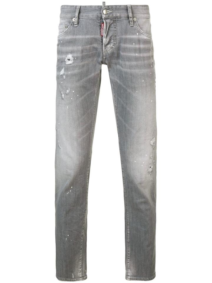 Dsquared2 Faded Slim Fit Jeans - Grey