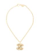 Chanel Vintage Matelassé-effect Cc Necklace - Gold