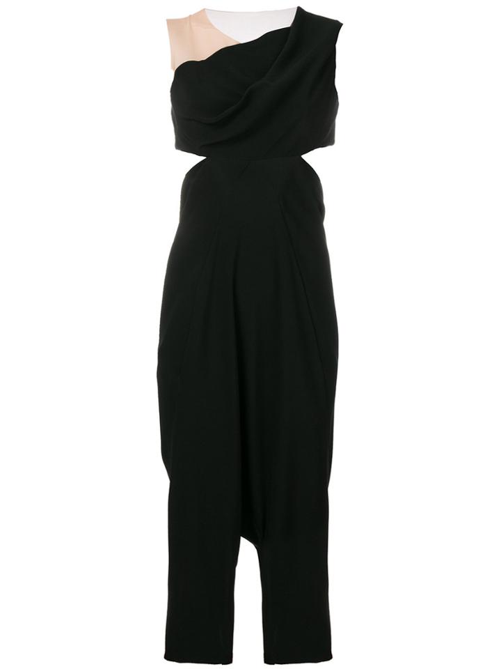 Rick Owens Cut Out Cropped Jumpsuit - Black