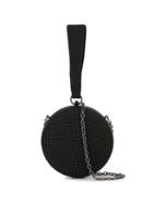 Whiting And Davis Canteen Round Clutch - Black