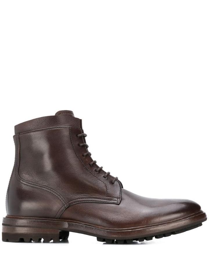 Henderson Baracco Lace-up Leather Boots - Brown