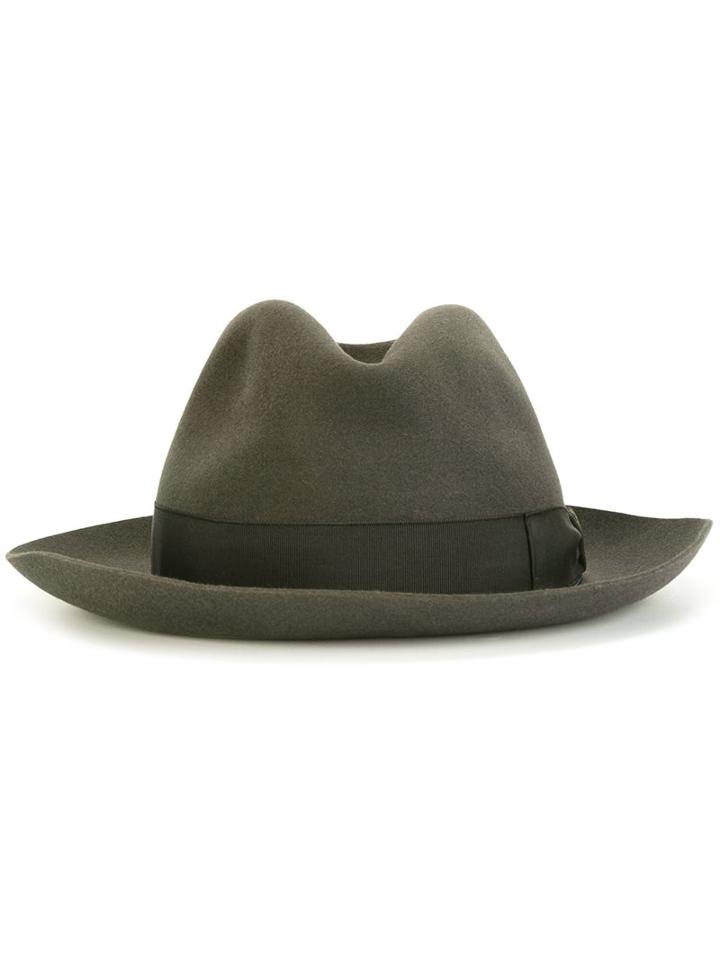Borsalino Classic Fedora Hat, Men's, Size: 59, Brown, Rabbit Felt