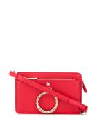 Versace Jeans Logo Zipped Cross-body Bag - Red