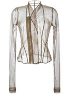 Rick Owens Lilies Tulle Zipped Jacket