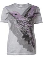 Red Valentino Hummingbird Print T-shirt, Women's, Size: Small, Grey, Cotton