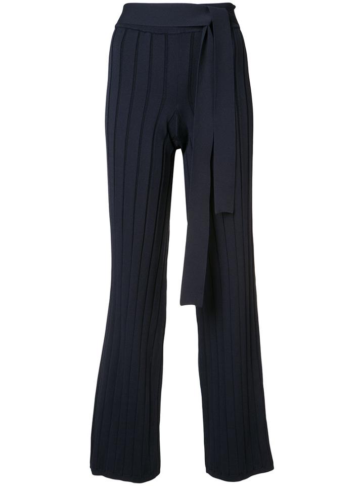 Jonathan Simkhai - Ribbed Trousers - Women - Nylon/rayon - S, Blue, Nylon/rayon