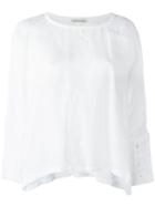Stefano Mortari Relaxed Fit Top, Women's, Size: 44, White, Linen/flax