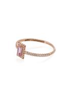 Suzanne Kalan 18kt Gold Pink Sapphire Diamond Ring - Metallic