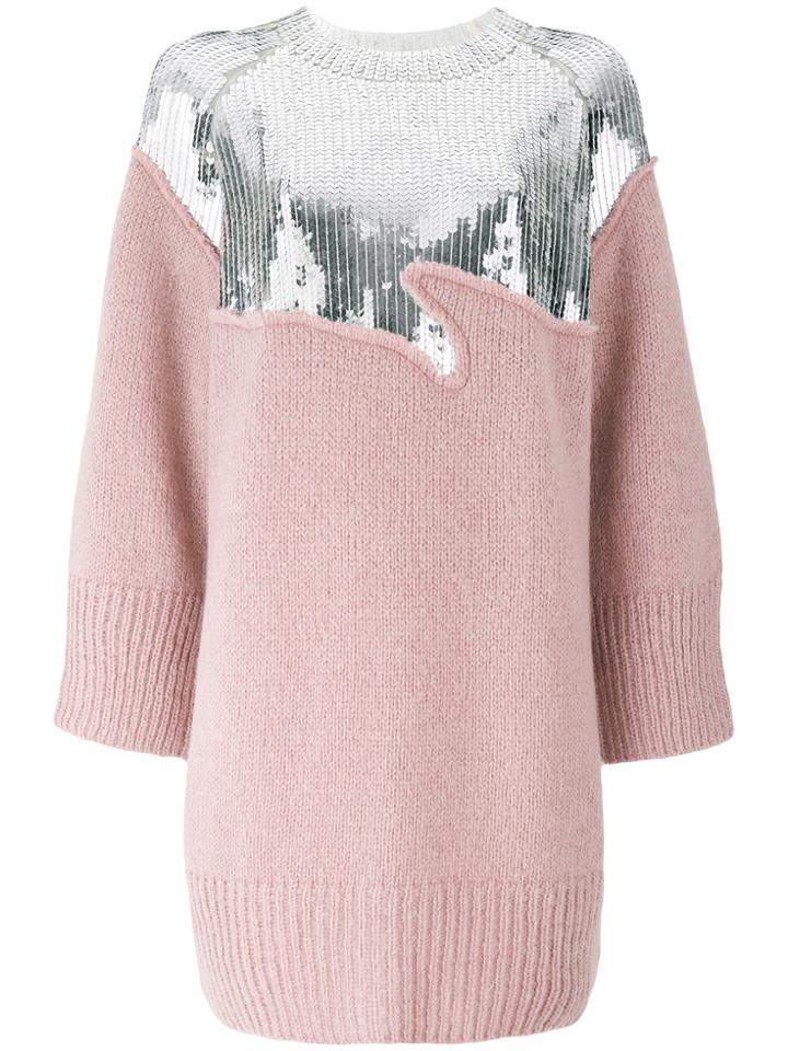 Aviù Sequin Jumper Dress - Pink & Purple
