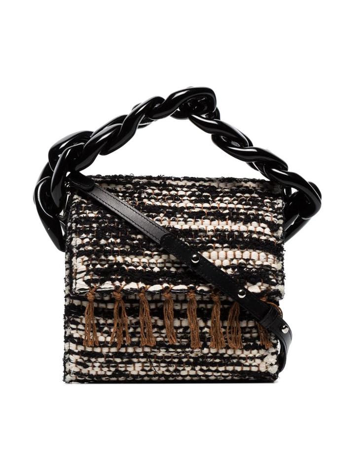 Marques'almeida Chunky Chain Woven Shoulder Bag - Black