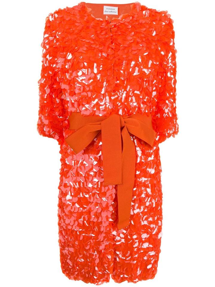 P.a.r.o.s.h. Large Sequins Coat - Orange