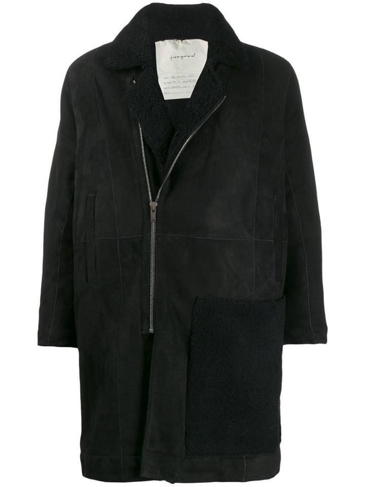 Toogood Shearling Collar Coat - Black