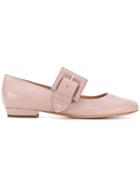 Twin-set Buckle Ballerina Shoes - Pink & Purple