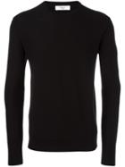 Fashion Clinic Crew Neck Jumper, Men's, Size: 48, Black, Wool