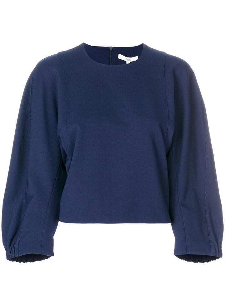 Tibi Balloon Sleeve Blouse - Blue
