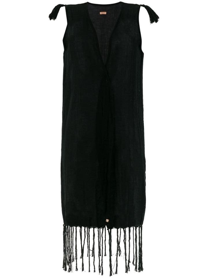 Caravana Voltan Jute Sleeveless Tassel Dress - Black