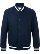 Mr. Gentleman 'mr. Gentleman Award' Quilted Bomber Jacket, Men's, Size: Large, Blue, Wool
