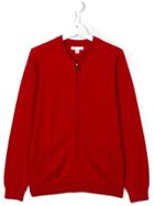 Burberry Kids Elbow Patch Bomber Cardigan - Red