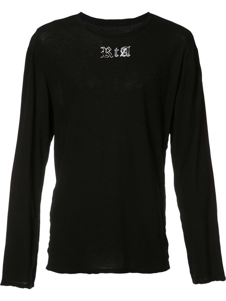 Rta 'warning' Back Print T-shirt - Black