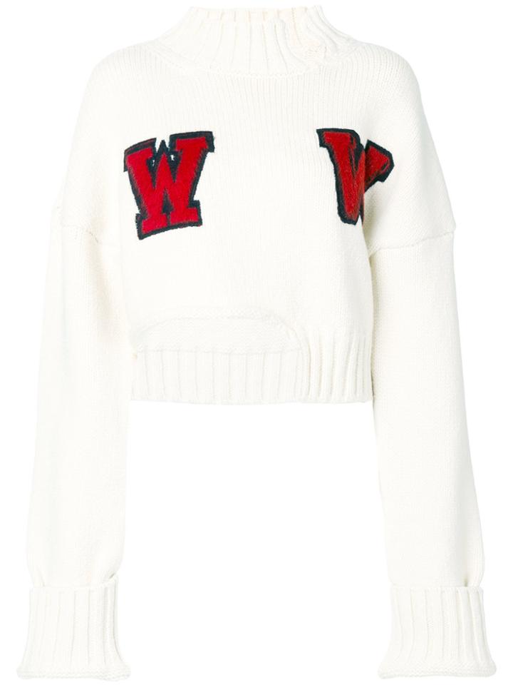 Off-white Asymmetric Knitted Top