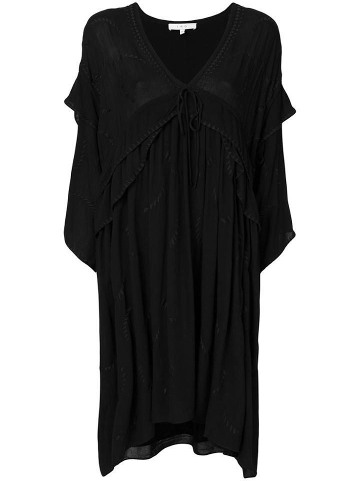 Iro Embroidered Edge Detail Dress - Black