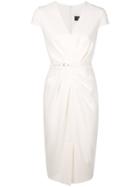Max Mara Belted Pencil Dress - White
