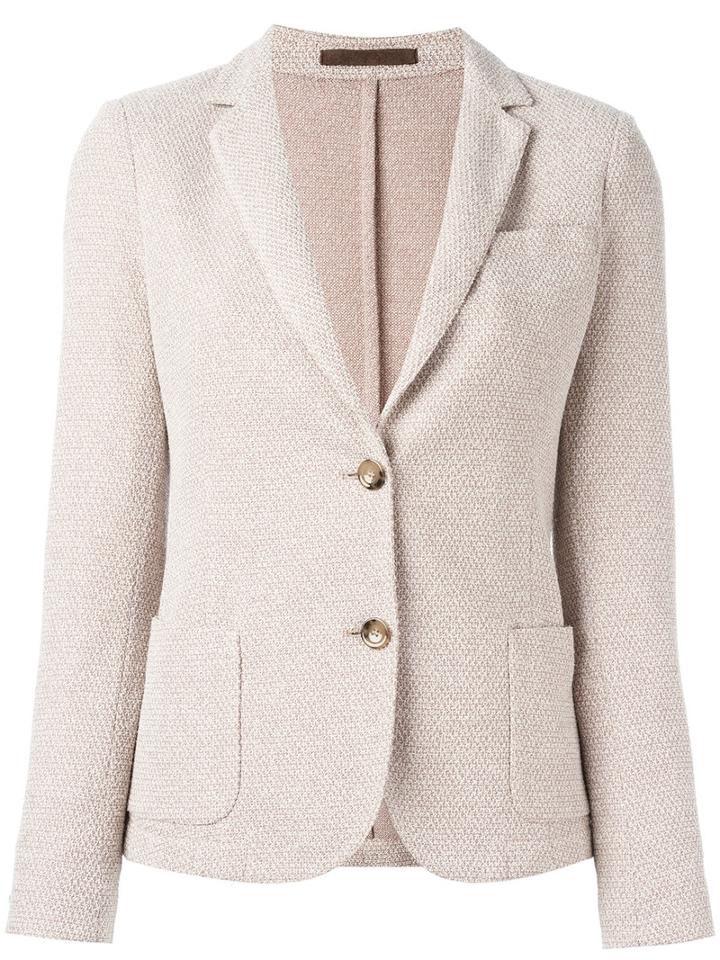 Eleventy Blazer Jacket With Pockets, Women's, Size: 42, Nude/neutrals, Cotton/polyamide/acetate/viscose