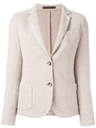 Eleventy Blazer Jacket With Pockets, Women's, Size: 42, Nude/neutrals, Cotton/polyamide/acetate/viscose