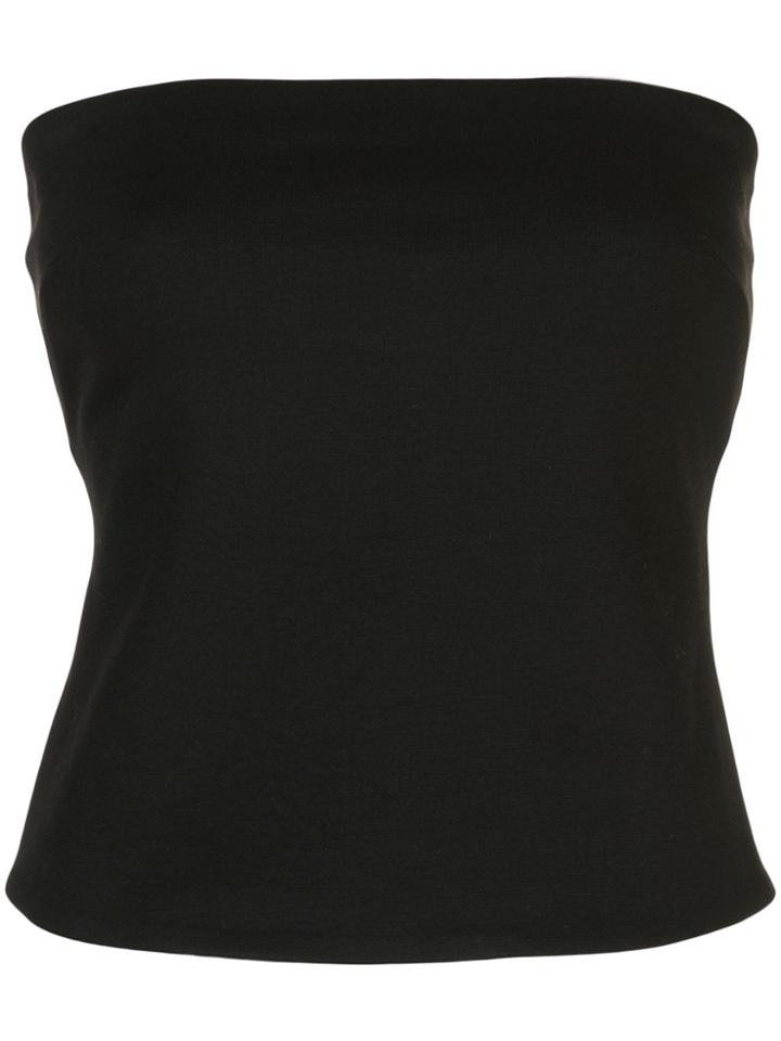 Rosetta Getty Fitted Strapless Top - Black