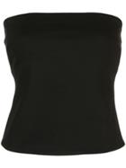 Rosetta Getty Fitted Strapless Top - Black