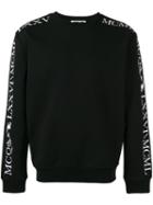 Mcq Alexander Mcqueen Roman Numeral Branded Sweatshirt, Men's, Size: Small, Black, Cotton
