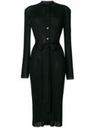 Emilio Pucci Pleated Midi Cardi-coat - Black