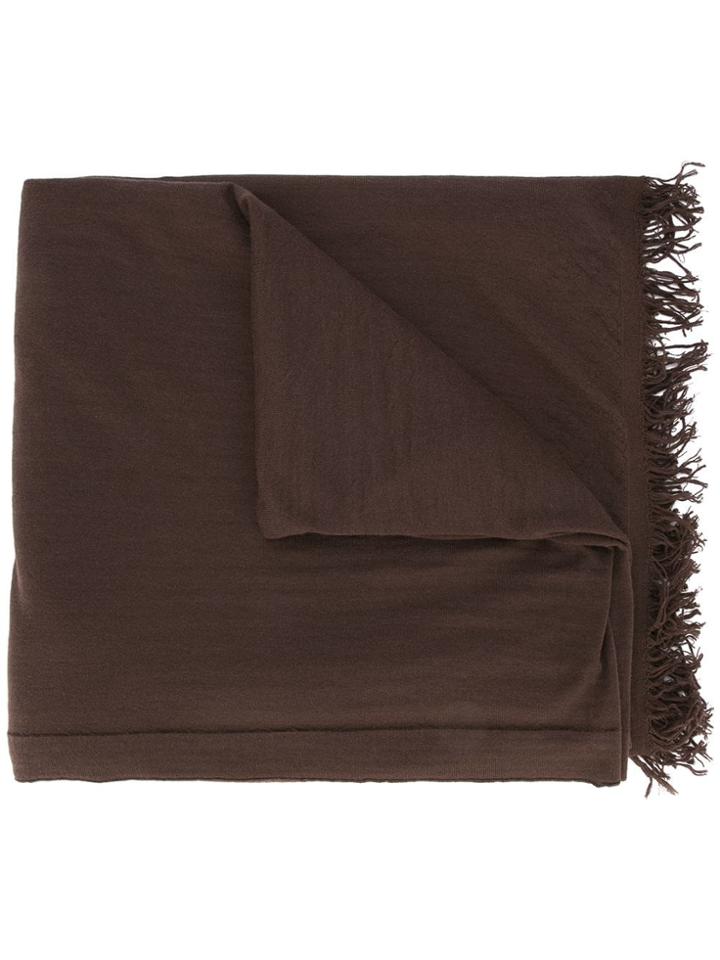 Rick Owens Loose Wide Scarf - Brown