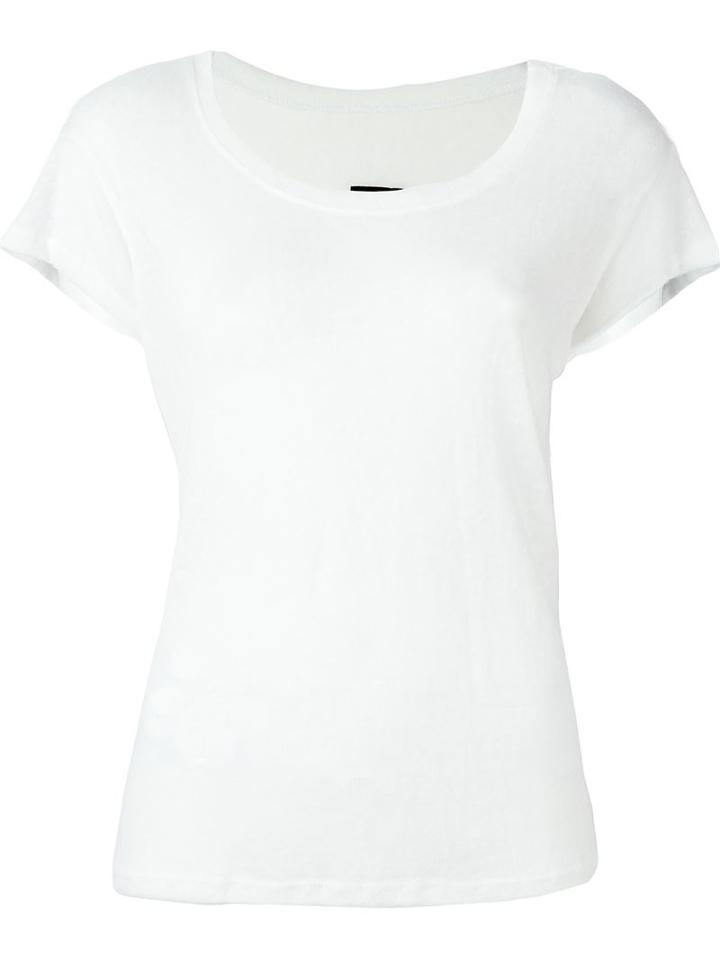 Rta Basic T-shirt, Women's, Size: Xxs, White, Polyester/cotton/rayon